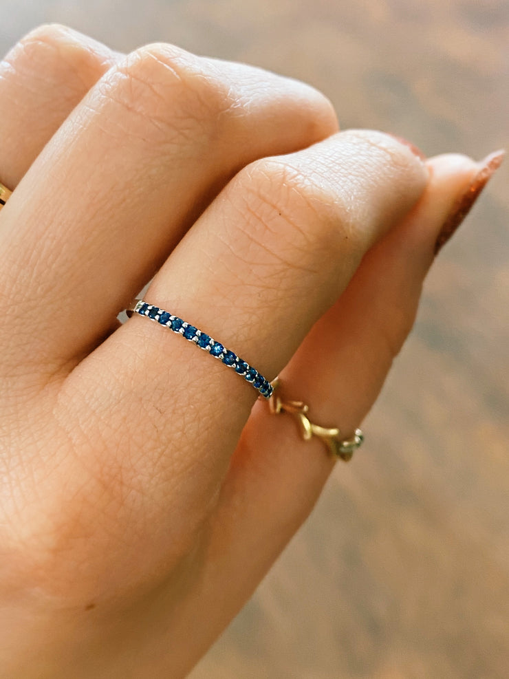 Teton Stacking Ring Snake River Sapphire Band Only - Jackson Hole Jewelry Company