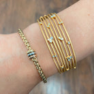 14k Marika Desert Gold Multi Bar Cuff Bracelet with Diamonds - Jackson Hole Jewelry Company