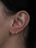 ANZIE Classique Rainbow Pavé Huggies - Jackson Hole Jewelry Company