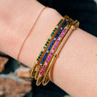 14k Marika Desert Gold Stackable Cuff with Pavé Diamonds - Jackson Hole Jewelry Company