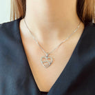 Small Sterling Silver Teton Heart Pendant - Jackson Hole Jewelry Company