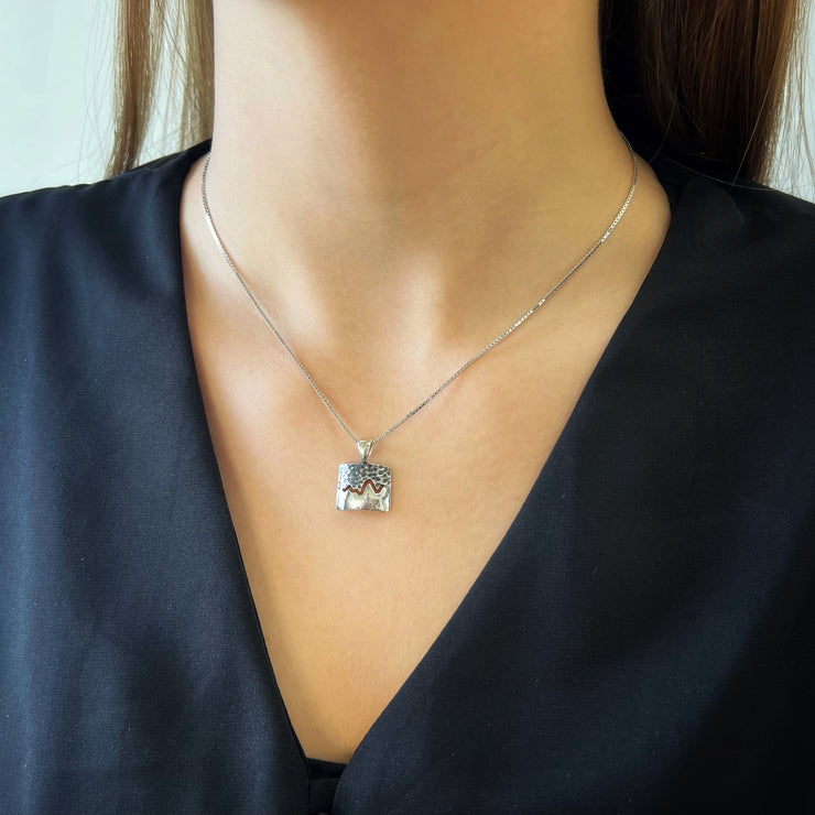 Small Square Classic Teton Pendant - Jackson Hole Jewelry Company