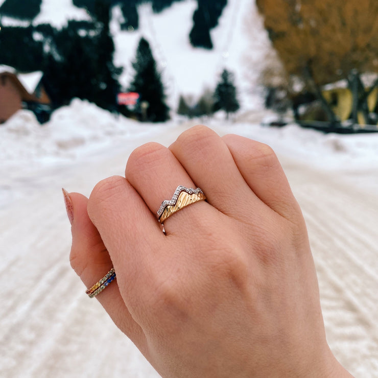 14 Karat Teton Stacking Ring™  (2 ring set) - Jackson Hole Jewelry Company