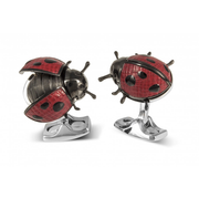 D&F Ladybug Cufflinks Made From Base Metal - Jackson Hole Jewelry Company