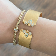 14k Marika Desert Diamond Flower Cuff Bracelet with Diamonds - Jackson Hole Jewelry Company