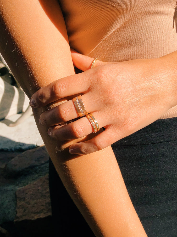 Julez Bryant 14k Rose Gold Raya Ring with White Diamonds - Jackson Hole Jewelry Company