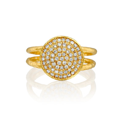 14k Marika Desert Gold Diamond Cluster Ring - Jackson Hole Jewelry Company