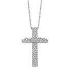 Large Teton Cross 18K White Gold Diamond Pave - Jackson Hole Jewelry Company
