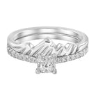Le PeTeton Princess French Cut Engagement Solitaire Ring Set - Jackson Hole Jewelry Company