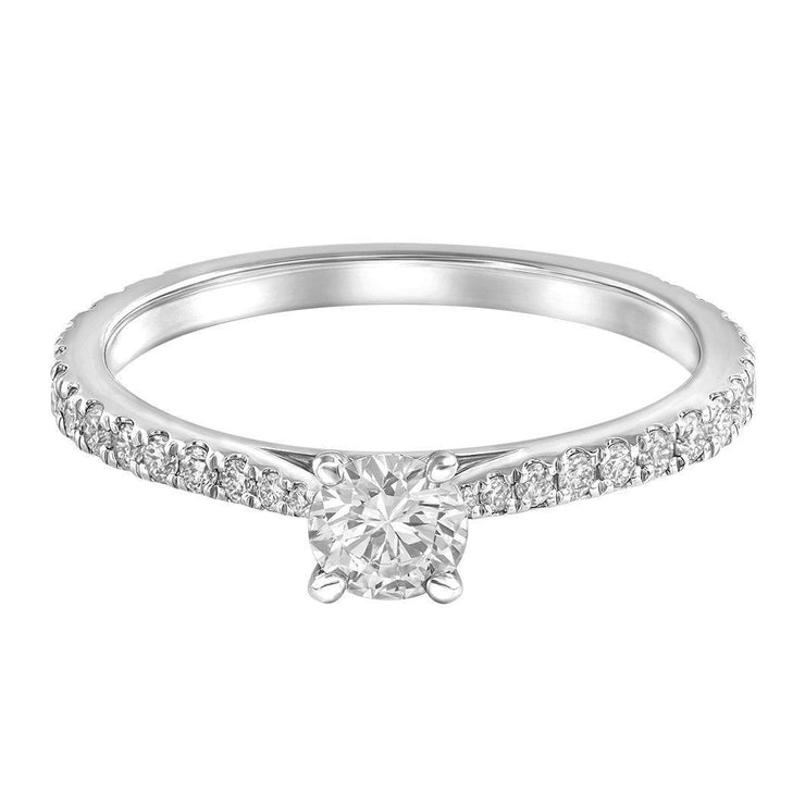 Le PeTeton Round French Cut Engagement Solitaire Ring Set - Jackson Hole Jewelry Company