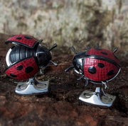 D&F Ladybug Cufflinks Made From Base Metal - Jackson Hole Jewelry Company