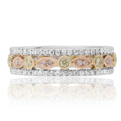 Three Toned with a Vintage Style with Diamond Ring. - Jackson Hole Jewelry Company
