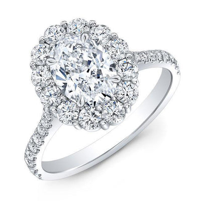 Oval Cluster Diamond Engagement Ring - Jackson Hole Jewelry Company