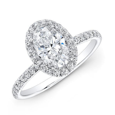 Oval Halo Diamond Engagement Ring - Jackson Hole Jewelry Company