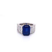 Picchiotti Blue Sapphire and Two Row Diamond Ring - Jackson Hole Jewelry Company