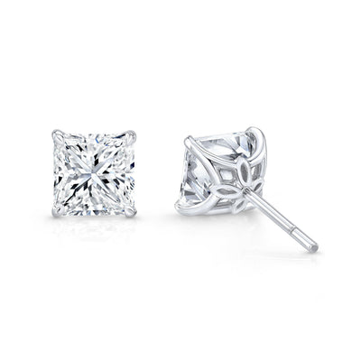 Rahaminov Princess Cut Diamond Studs - Jackson Hole Jewelry Company