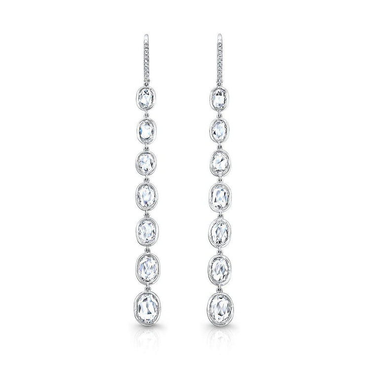 Rahaminov Rose Cut Bezel Set Drop Earrings - Jackson Hole Jewelry Company