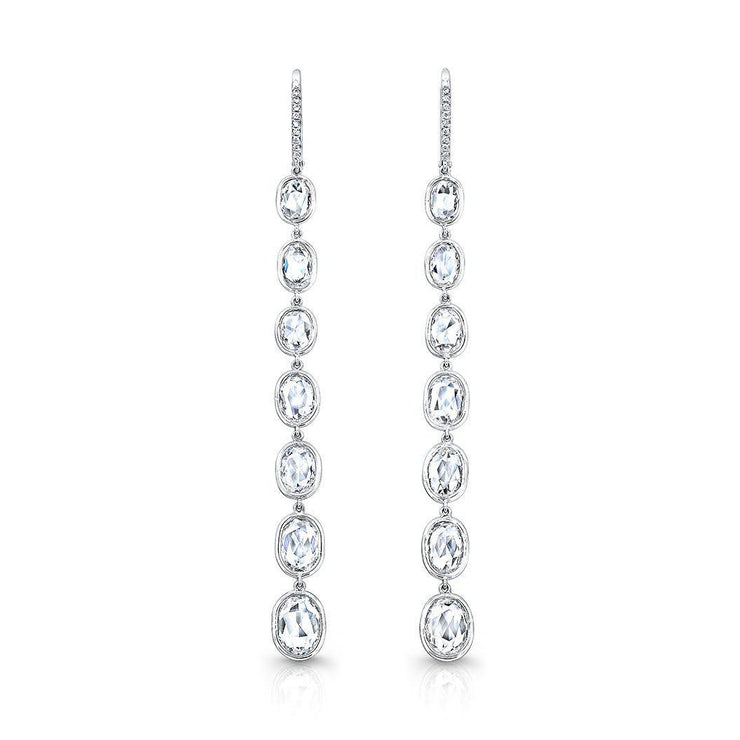 Rahaminov Rose Cut Bezel Set Drop Earrings - Jackson Hole Jewelry Company