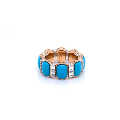 Picchiotti Xpandable™ Turquoise and Diamond Ring - Jackson Hole Jewelry Company