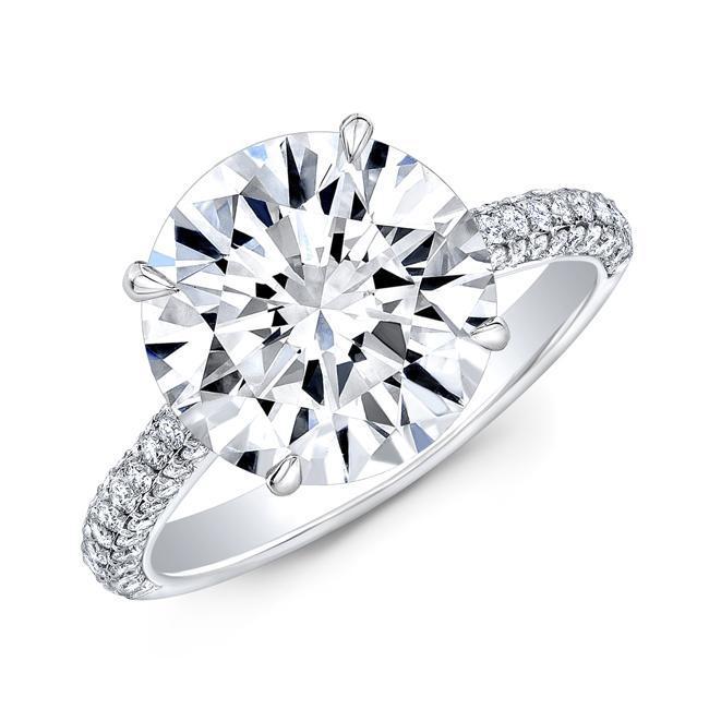 Round Diamond Micro Pave Engagement Ring - Jackson Hole Jewelry Company