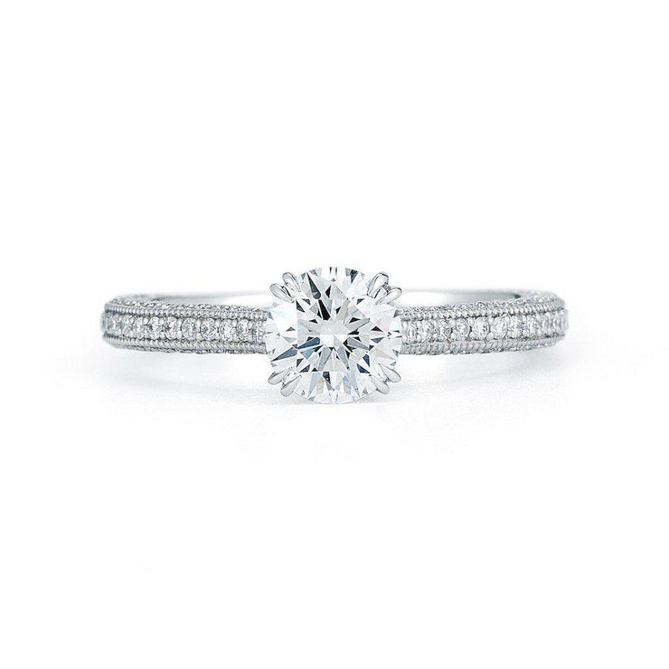 Round Micro Pave Diamond Ring - Jackson Hole Jewelry Company