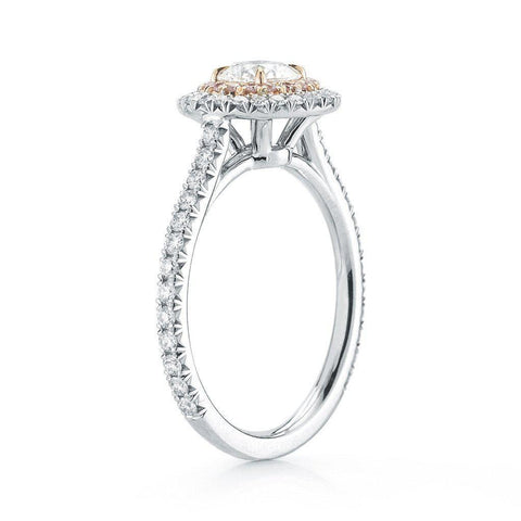 Round Pave Halo Diamond Ring - Jackson Hole Jewelry Company