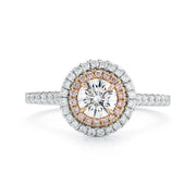 Round Pave Halo Diamond Ring - Jackson Hole Jewelry Company