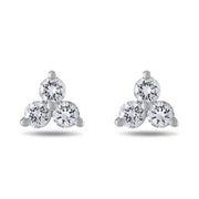 Small Trinity Diamond Stud Earrings - Jackson Hole Jewelry Company