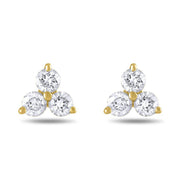 Small Trinity Diamond Stud Earrings - Jackson Hole Jewelry Company