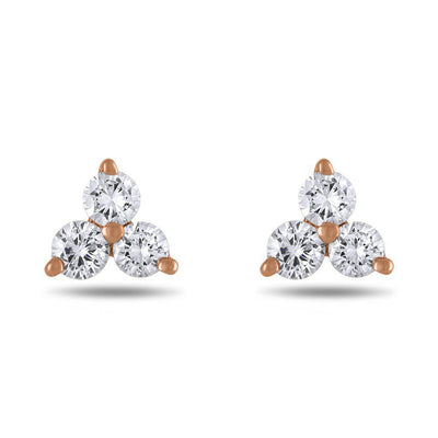 Small Trinity Diamond Stud Earrings - Jackson Hole Jewelry Company