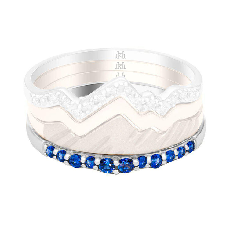 Teton Stacking Ring Snake River Sapphire Band Only - Jackson Hole Jewelry Company