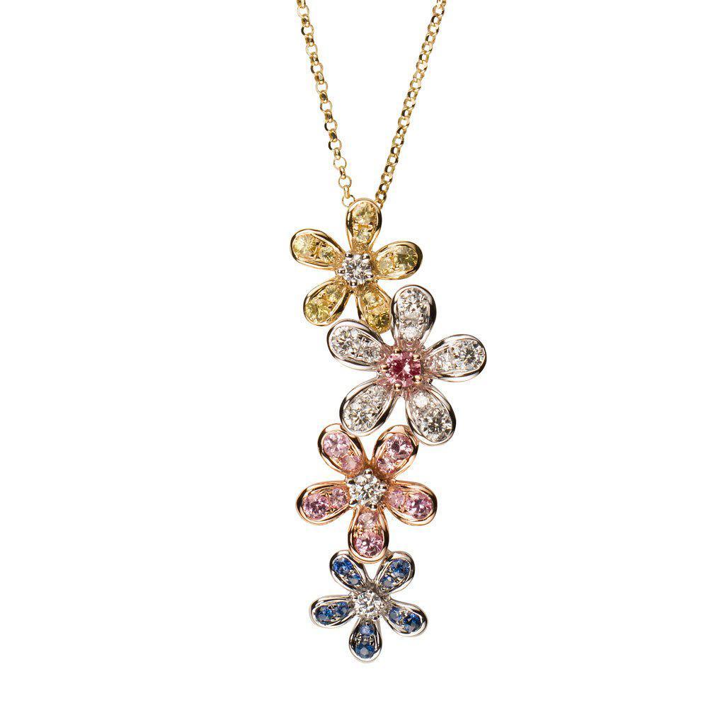 Teton Wildflower Cascading Flower Necklace in 18K Gold – Jackson
