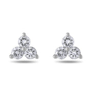 Three Diamond Stud Earrings - Jackson Hole Jewelry Company