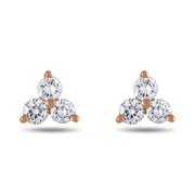 Three Diamond Stud Earrings - Jackson Hole Jewelry Company
