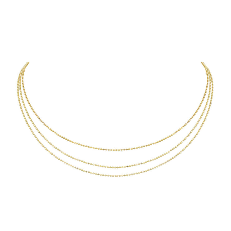 Julez Bryant 14k Gold Chai Three Tiered Chain Choker - Jackson Hole Jewelry Company